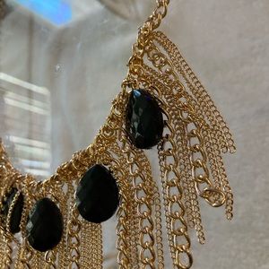 “Gold n Black” New necklace w earrings to match